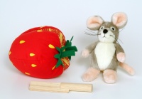 Cover image for Plush Strawberry and Wooden Knife