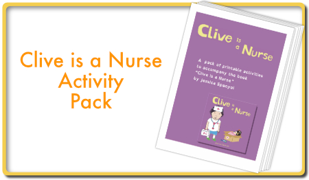 Clive is a Nurse activity pack